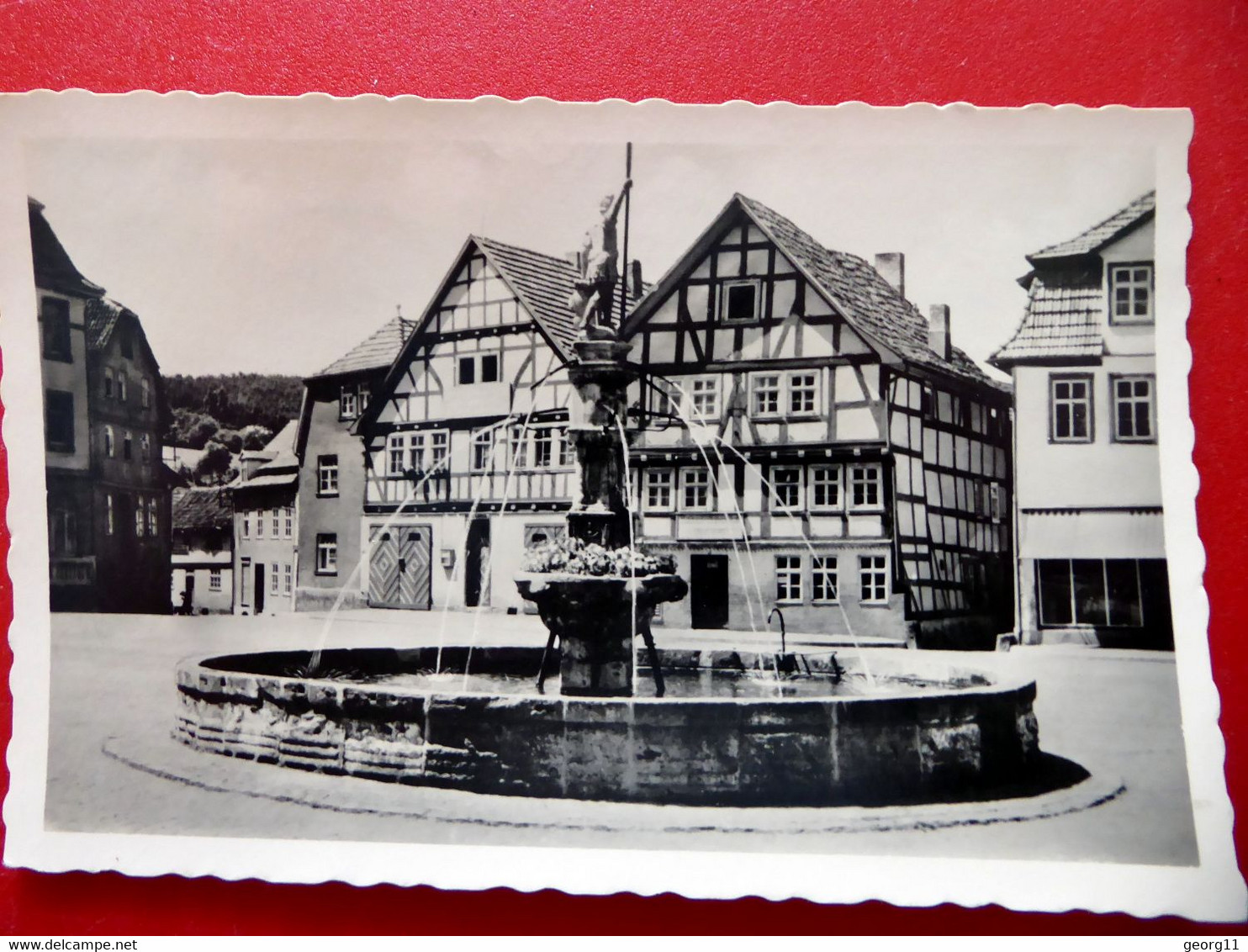 Vacha - Vitus  Brunnen - Markt - Rhön - 1960 - Kleinformat - Echt Foto - Thüringen - Waltershausen