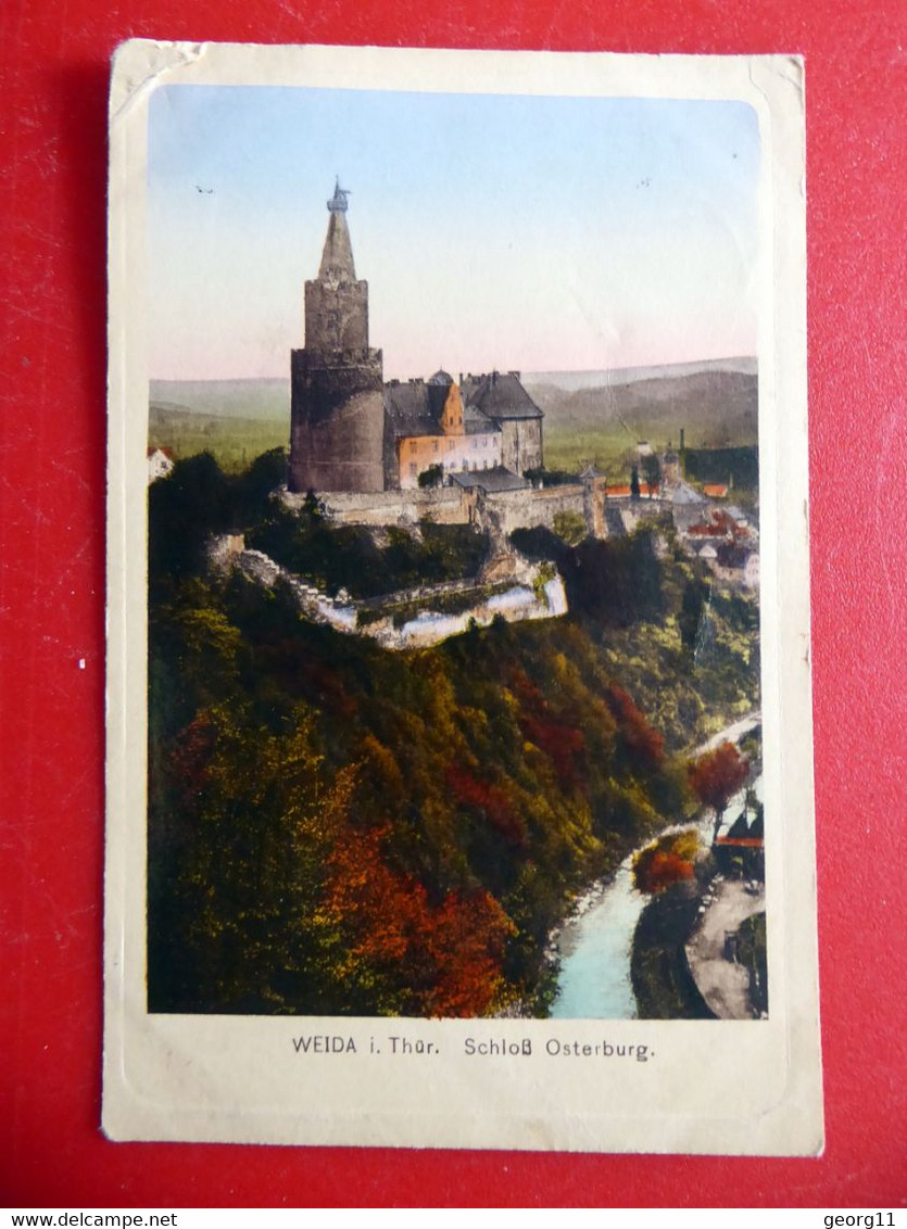 Weida - Schloss Osterburg - Uralte Postkarte - Kleinformat - Thüringen - Weida