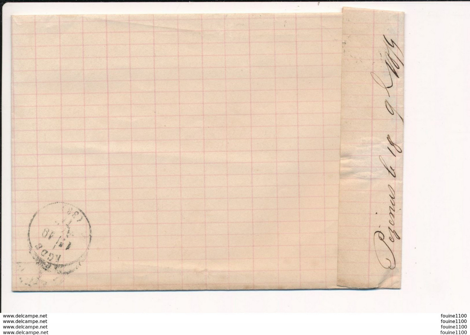 Ancien Courrier Année 1874 Pour COSTE FLORET Minotier à AGDE 34 Envoyée De HORTOLA Représentant De Commerce à PEZENAS - 1871-1875 Ceres