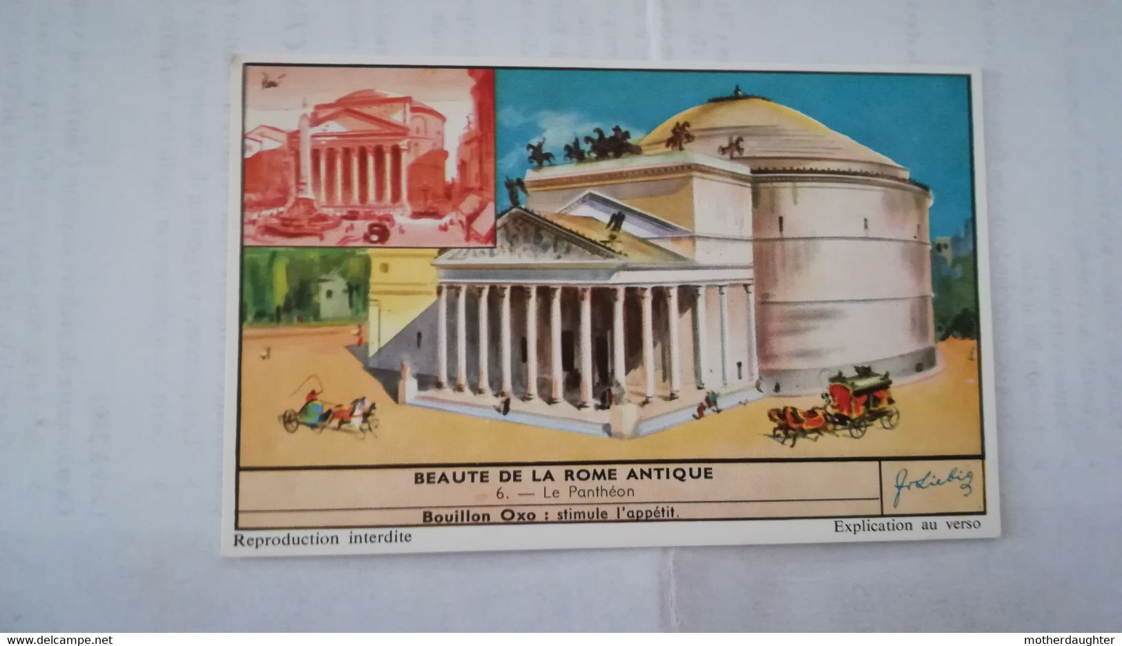 CHROMO LIEBIG - BEAUTE DE LA ROME ANTIQUE - 6. LE PANTHEON - Liebig