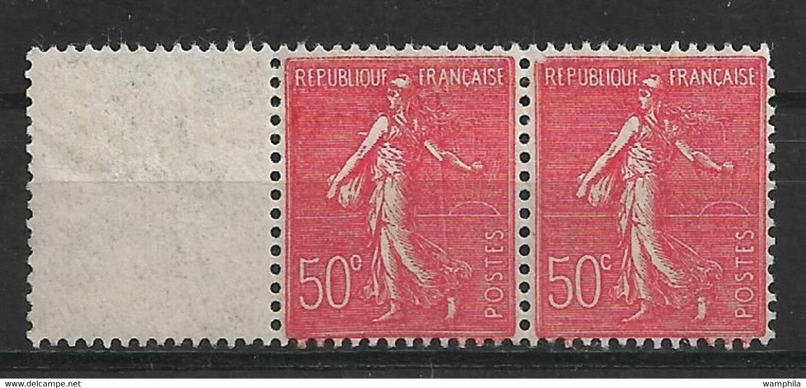 France 1926 N°199k* Variété C Fermé = 50° - Ungebraucht