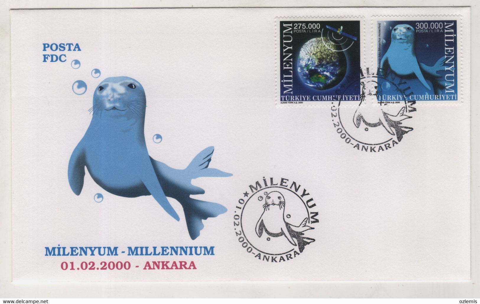 TURKEY,TURKEI,TURQUIE , MILLENNIUM 2000,FDC - Lettres & Documents