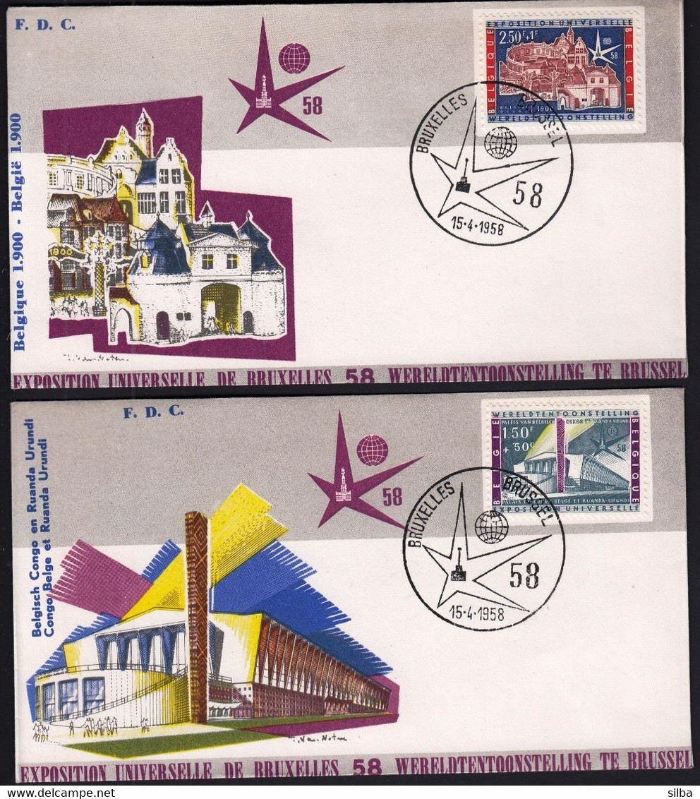 Belgium 1958 / World Exhibition In Bruxelles / Benelux, Congo, Ruanda Urundi, Atomium, TELEXPO - 1958 – Bruselas (Bélgica)