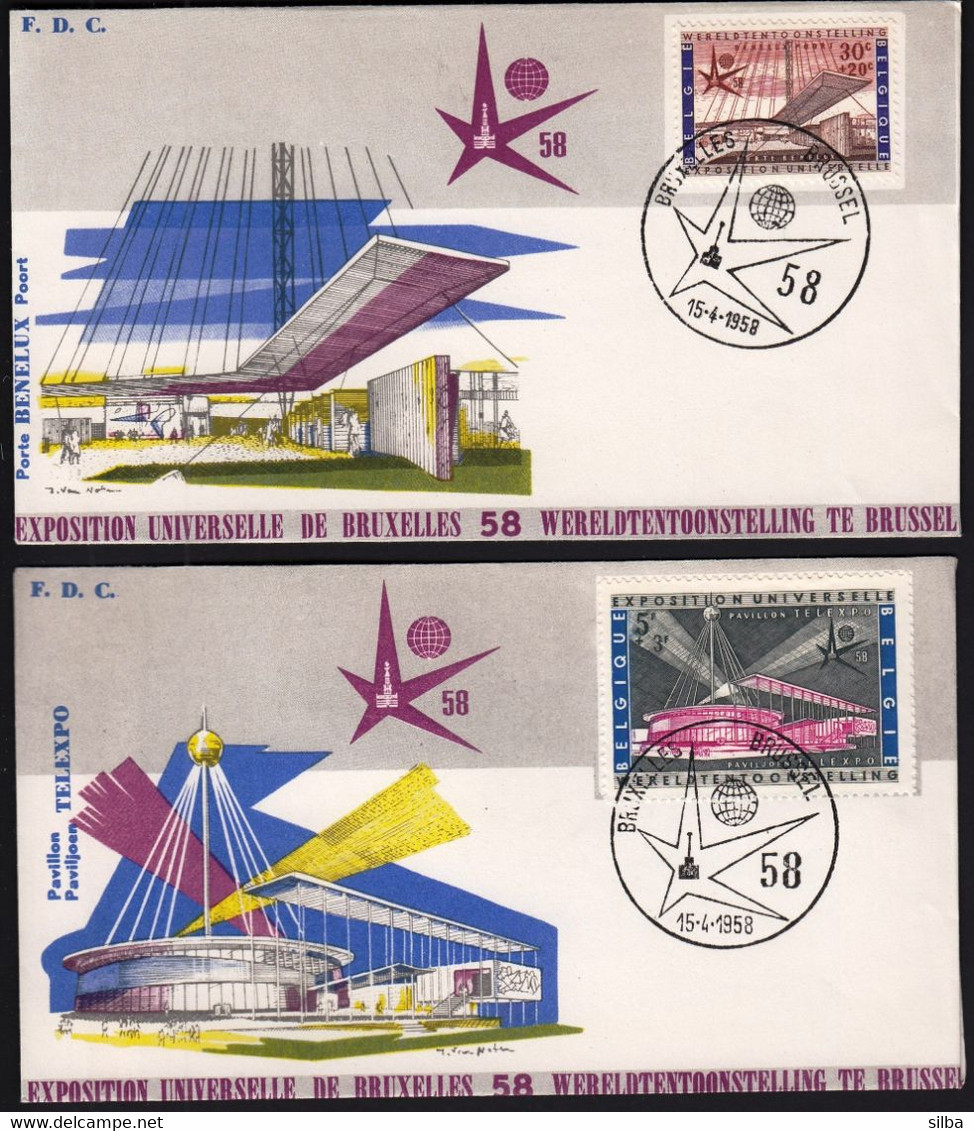 Belgium 1958 / World Exhibition In Bruxelles / Benelux, Congo, Ruanda Urundi, Atomium, TELEXPO - 1958 – Bruxelles (Belgique)