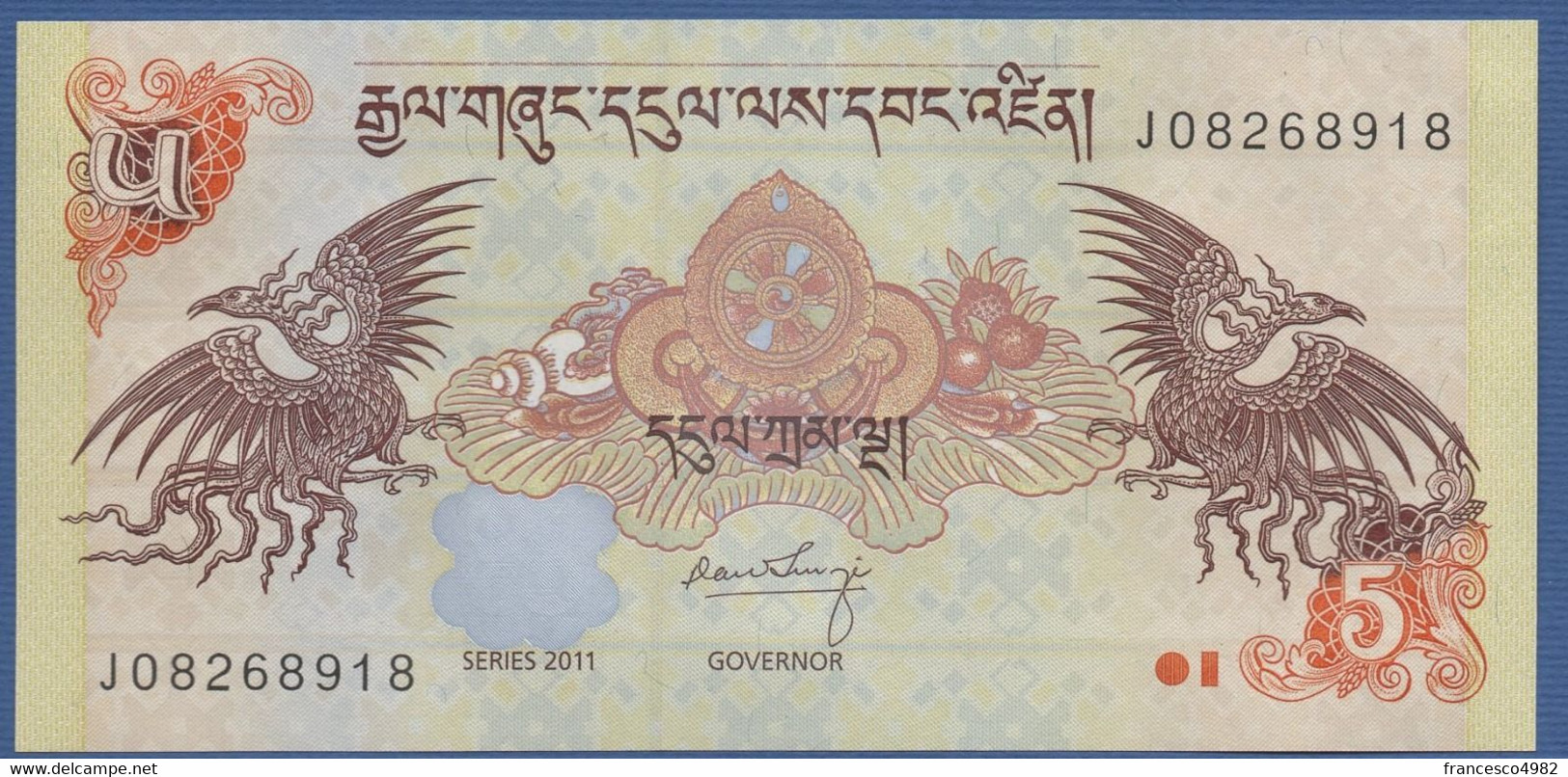 BHUTAN - P.28b – 5 Ngultrum 2011 - UNC - Bhután