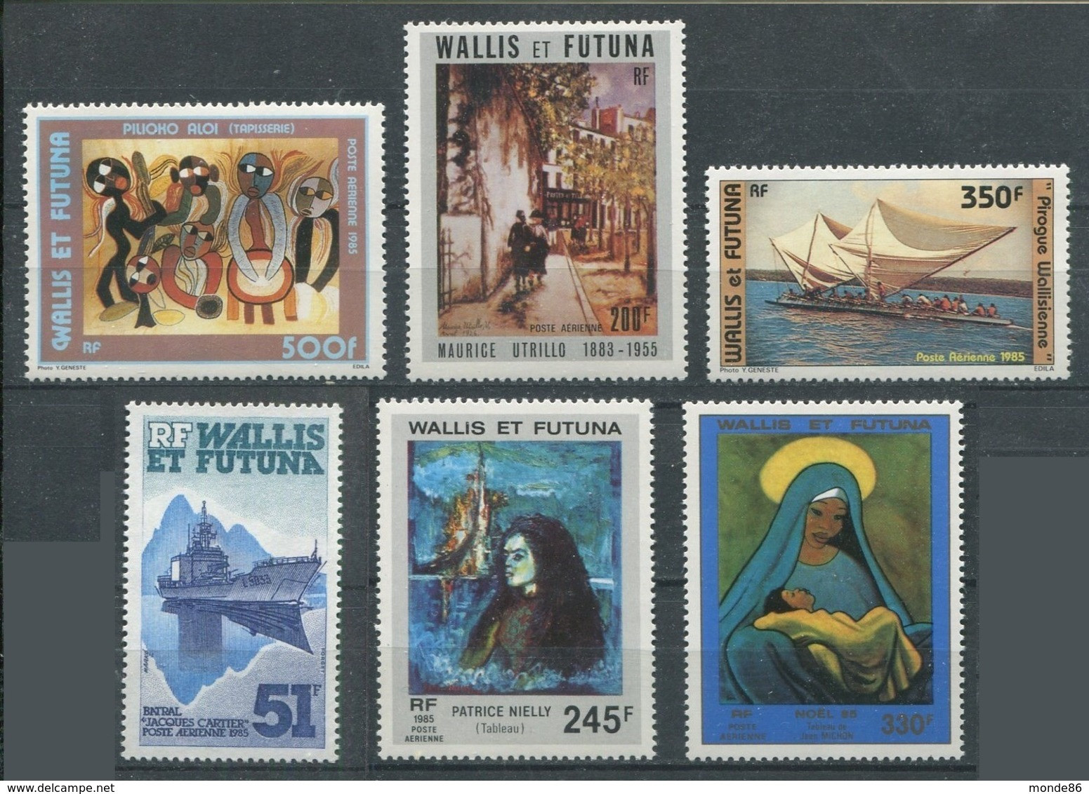 WALLIS & FUTUNA - Année Complète 1985 ** - PA Inclus - Annate Complete