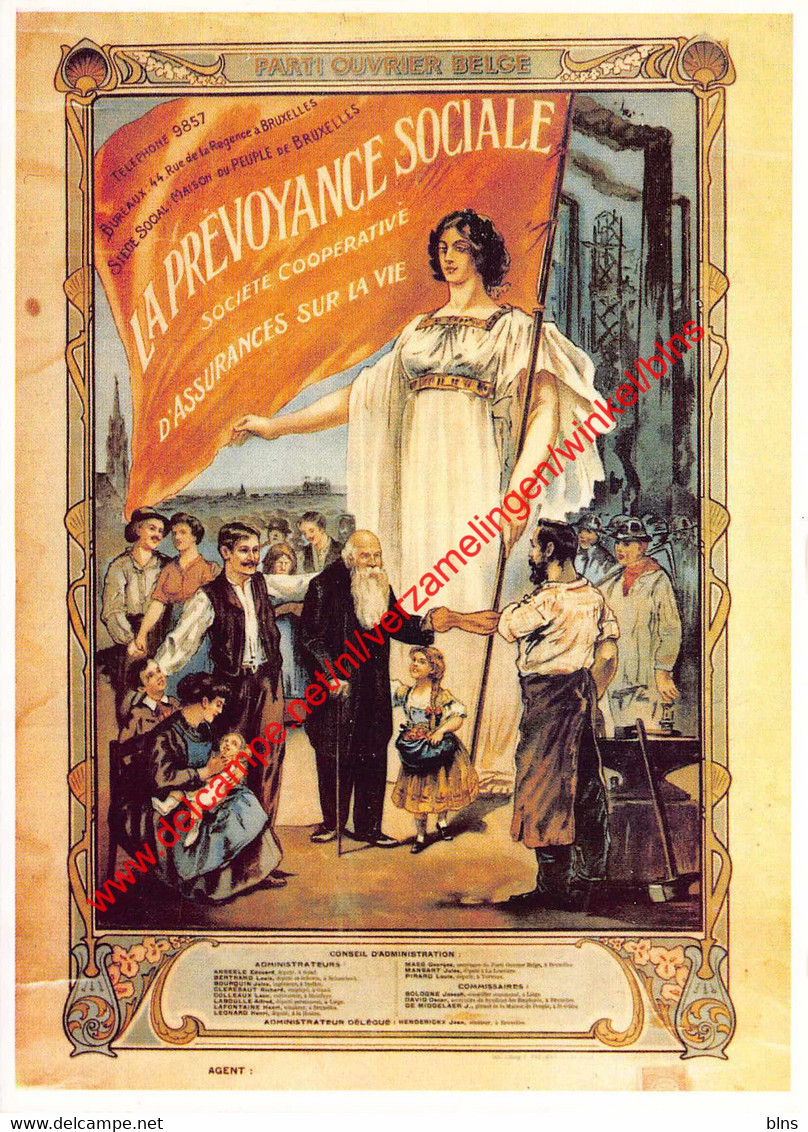 Parti Ouvrier Belge - La Prévoyance Sociale - Retro Affiche - Non Classés