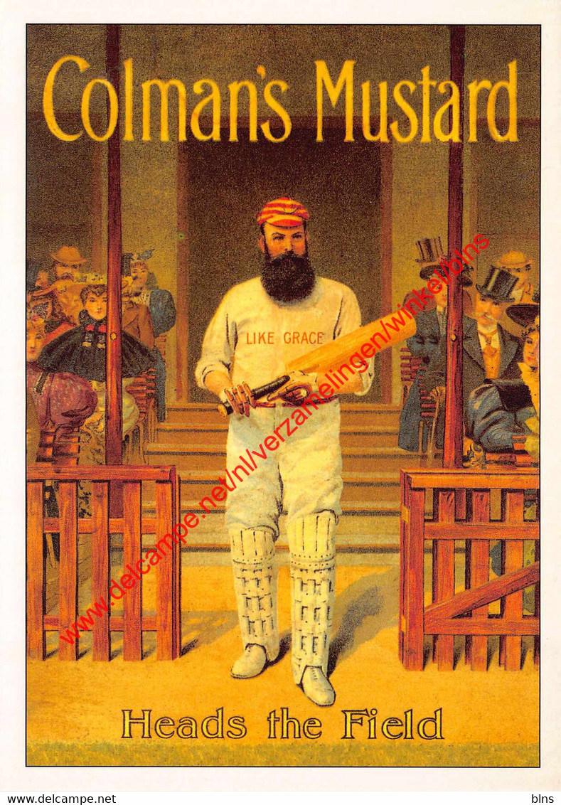 Colman's Mustard - Heads The Field - Cricket - Retro Affiche - Cricket