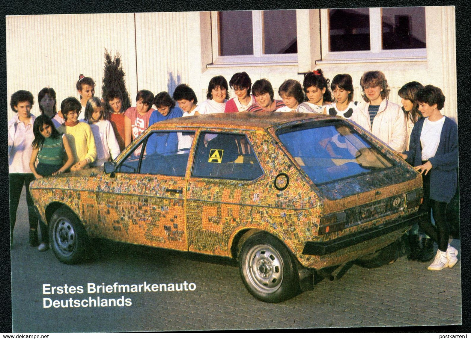 Bund PP106 B1/012-1 Aktion Sorgenkind ERSTES BRIEFMARKENAUTO Sindelfingen 1987 - Privé Postkaarten - Ongebruikt