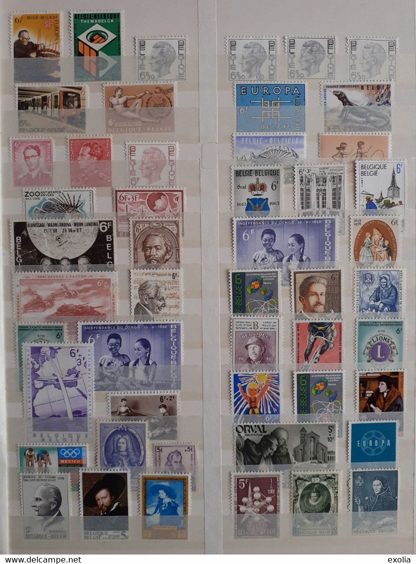 Lot 485 euros de faciale sans surtaxe, timbres pour affranchissement en Belgique. Lire description complète