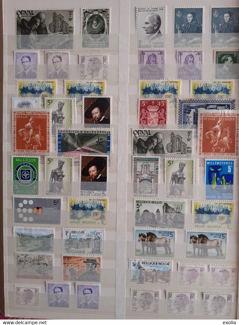 Lot 485 euros de faciale sans surtaxe, timbres pour affranchissement en Belgique. Lire description complète