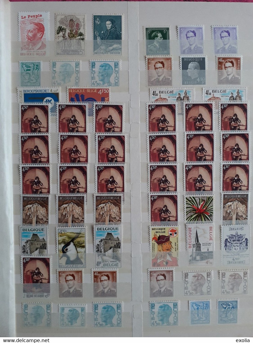 Lot 485 euros de faciale sans surtaxe, timbres pour affranchissement en Belgique. Lire description complète