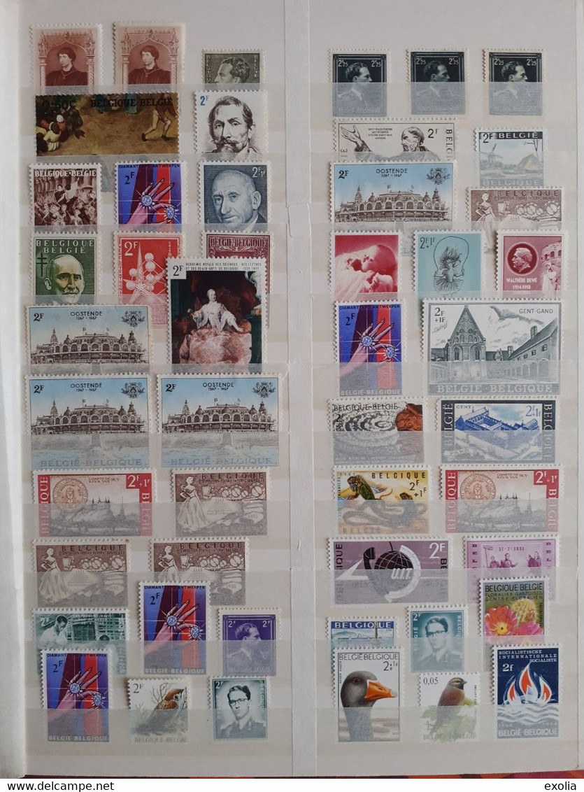 Lot 485 euros de faciale sans surtaxe, timbres pour affranchissement en Belgique. Lire description complète