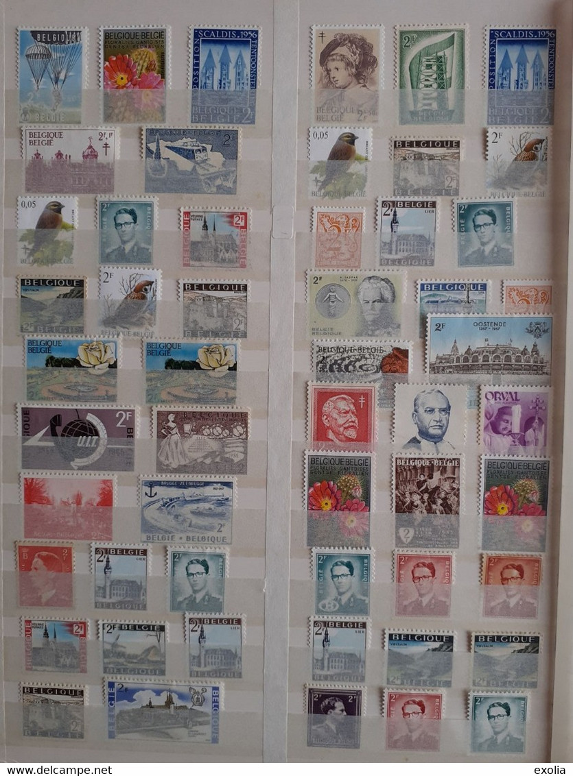 Lot 485 euros de faciale sans surtaxe, timbres pour affranchissement en Belgique. Lire description complète