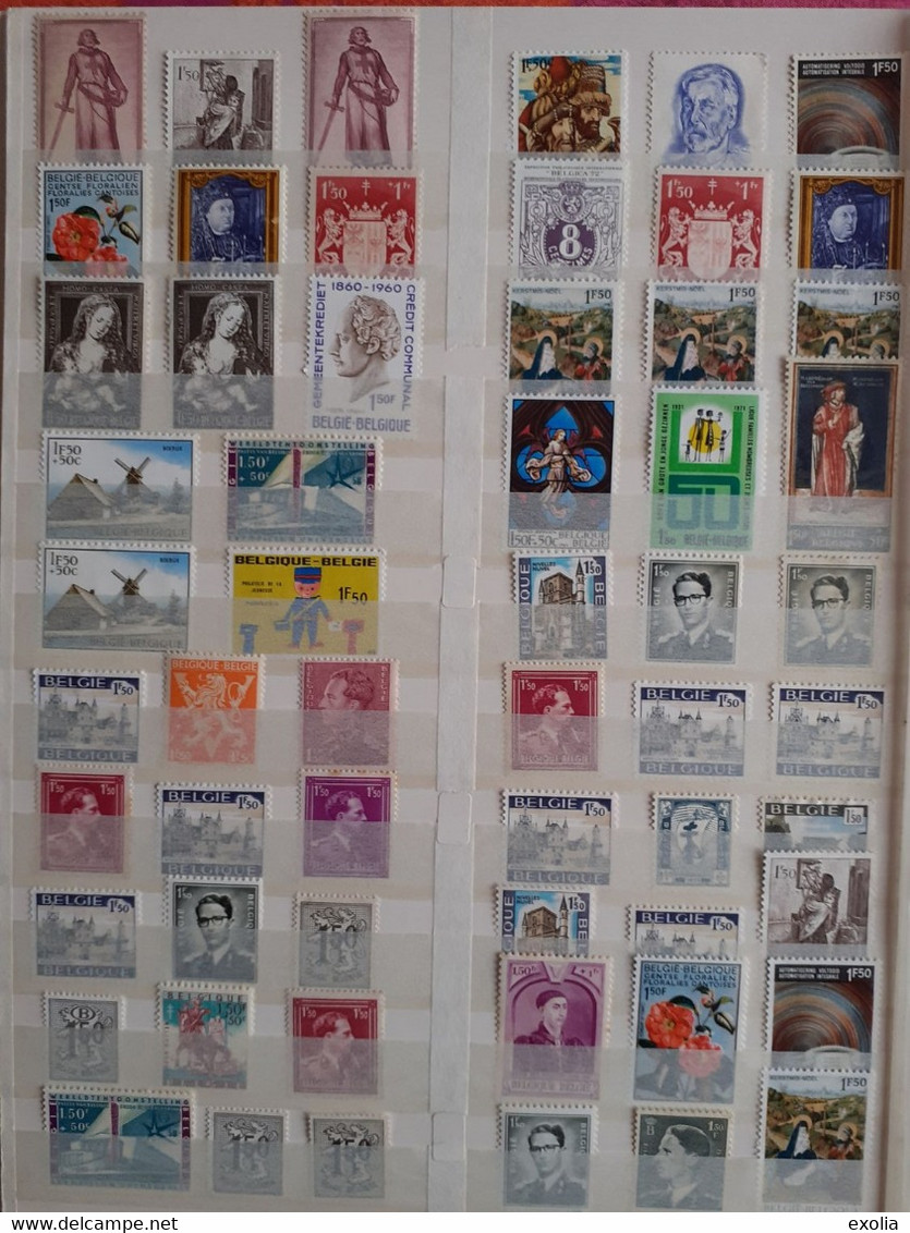 Lot 485 euros de faciale sans surtaxe, timbres pour affranchissement en Belgique. Lire description complète