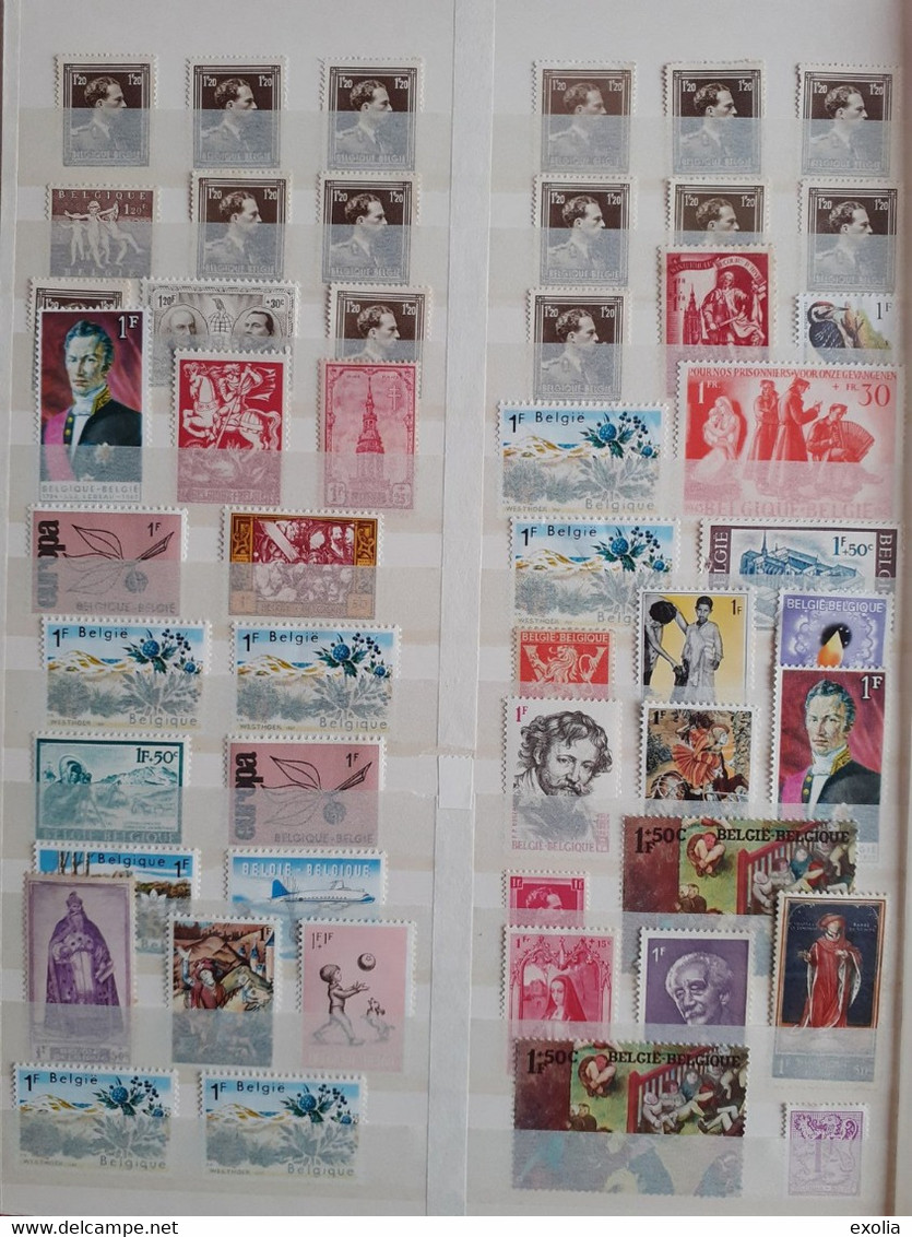 Lot 485 euros de faciale sans surtaxe, timbres pour affranchissement en Belgique. Lire description complète