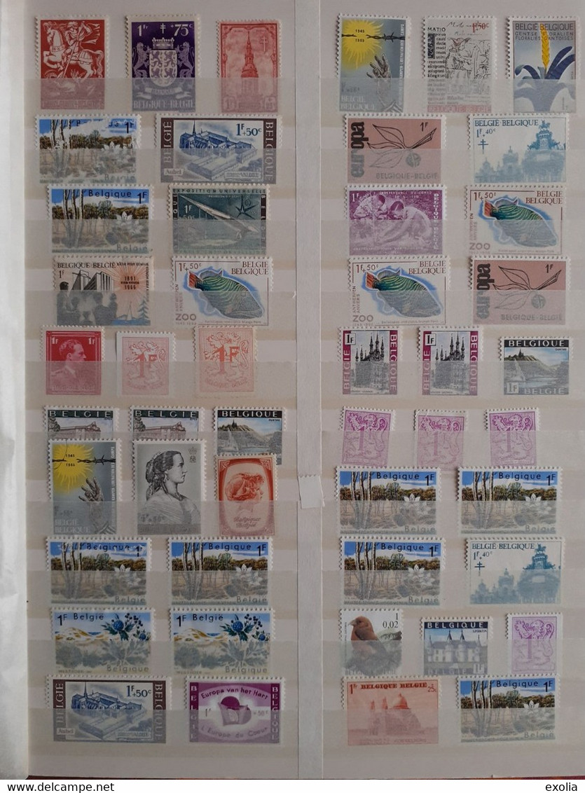 Lot 485 euros de faciale sans surtaxe, timbres pour affranchissement en Belgique. Lire description complète