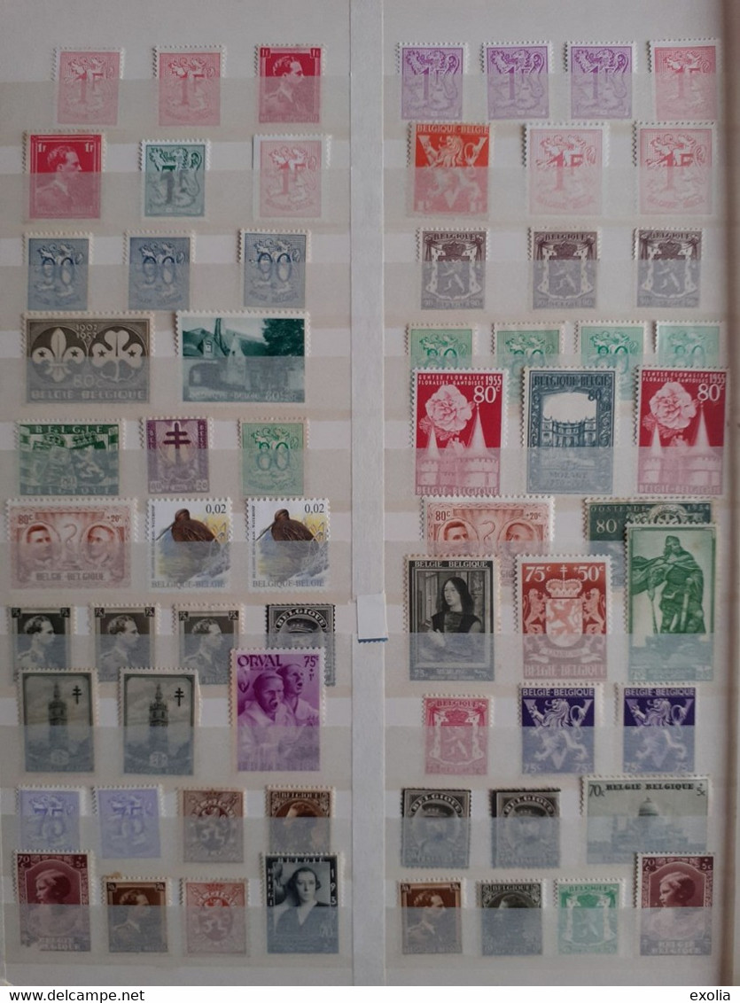 Lot 485 euros de faciale sans surtaxe, timbres pour affranchissement en Belgique. Lire description complète