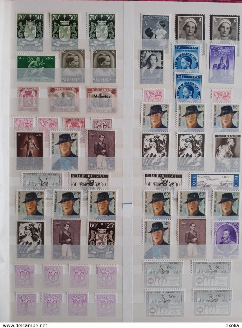 Lot 485 euros de faciale sans surtaxe, timbres pour affranchissement en Belgique. Lire description complète