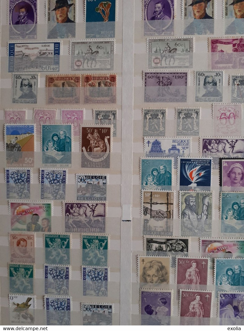 Lot 485 euros de faciale sans surtaxe, timbres pour affranchissement en Belgique. Lire description complète