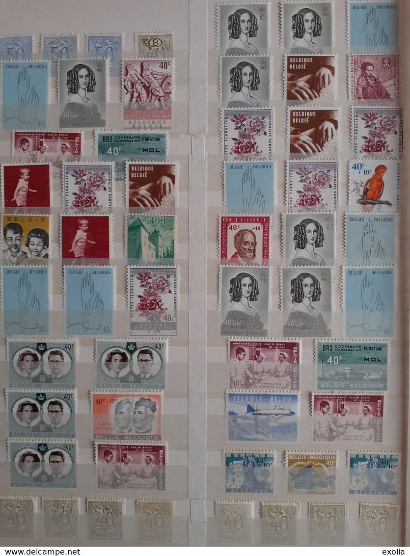 Lot 485 euros de faciale sans surtaxe, timbres pour affranchissement en Belgique. Lire description complète