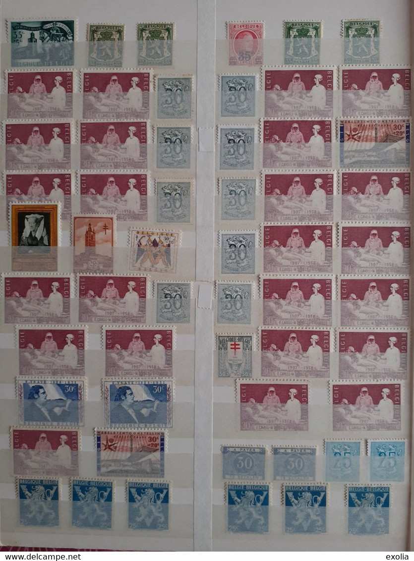 Lot 485 euros de faciale sans surtaxe, timbres pour affranchissement en Belgique. Lire description complète