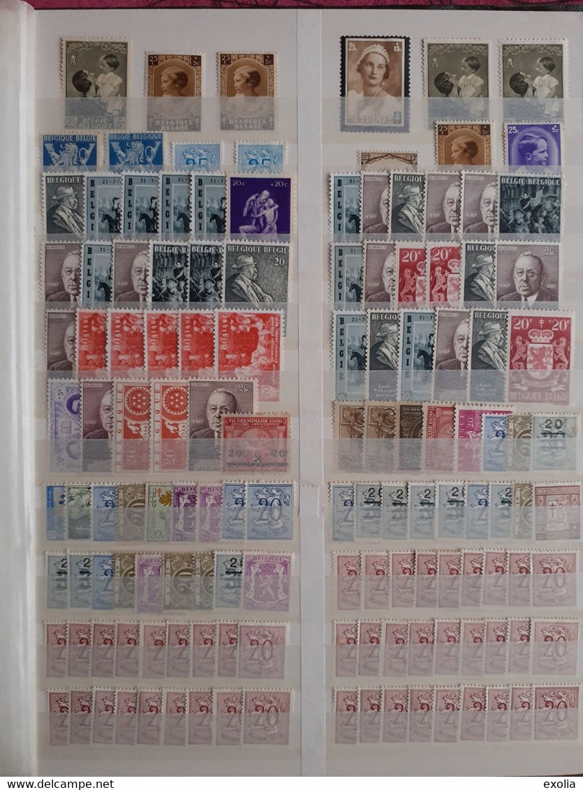 Lot 485 euros de faciale sans surtaxe, timbres pour affranchissement en Belgique. Lire description complète