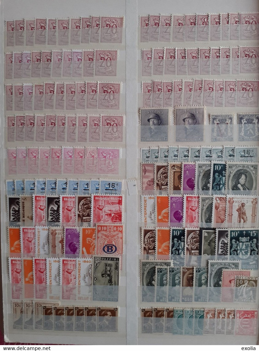 Lot 485 euros de faciale sans surtaxe, timbres pour affranchissement en Belgique. Lire description complète