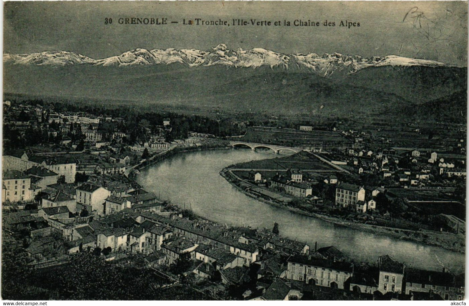 CPA GRENOBLE - La TRONCHE L'Ile-Verte Et La Chaine Des Alpes (654962) - La Tronche