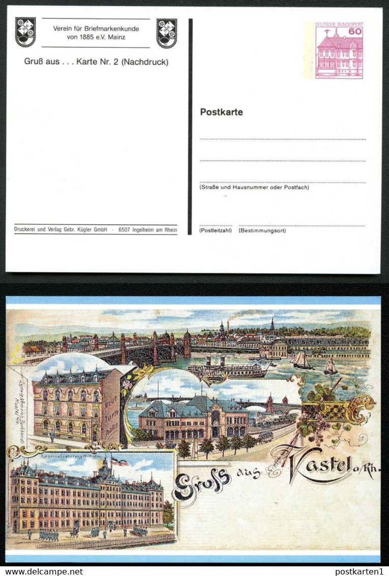 Bund PP106 B2/041a ANSICHTEN MAINZ-KASTEL 1987 - Postales Privados - Nuevos