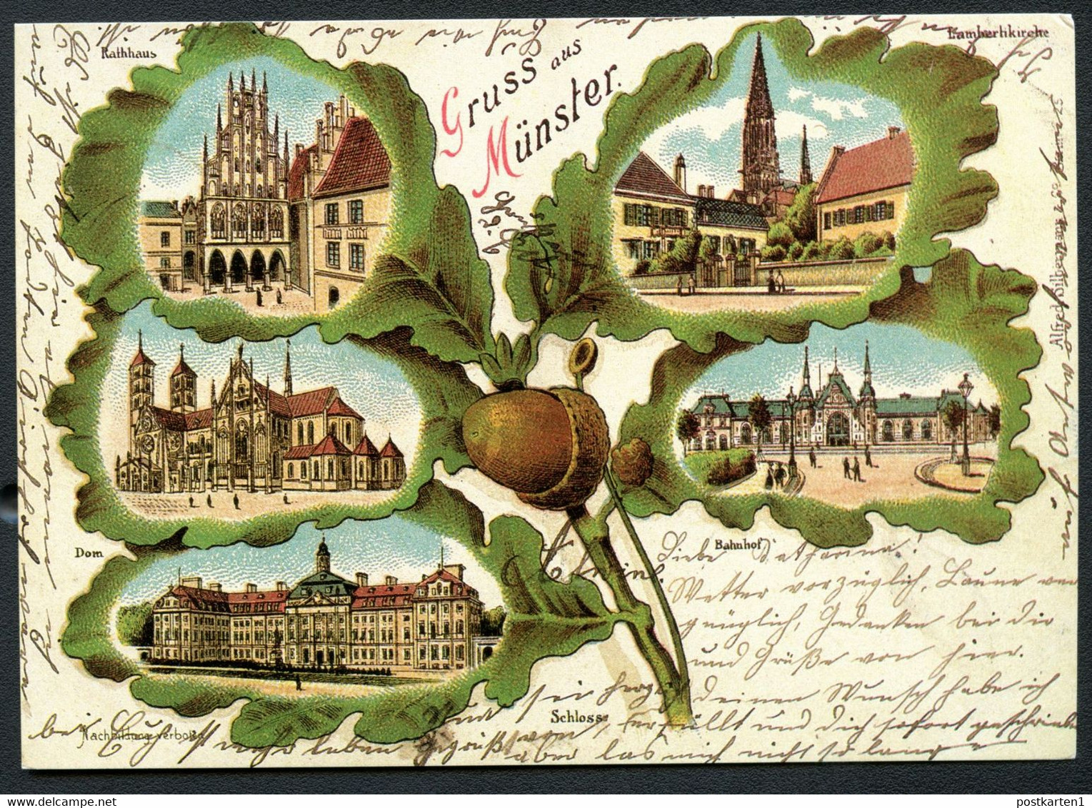 Bund PP106 B2/044 ANSICHTEN MÜNSTER 1986 - Private Postcards - Mint