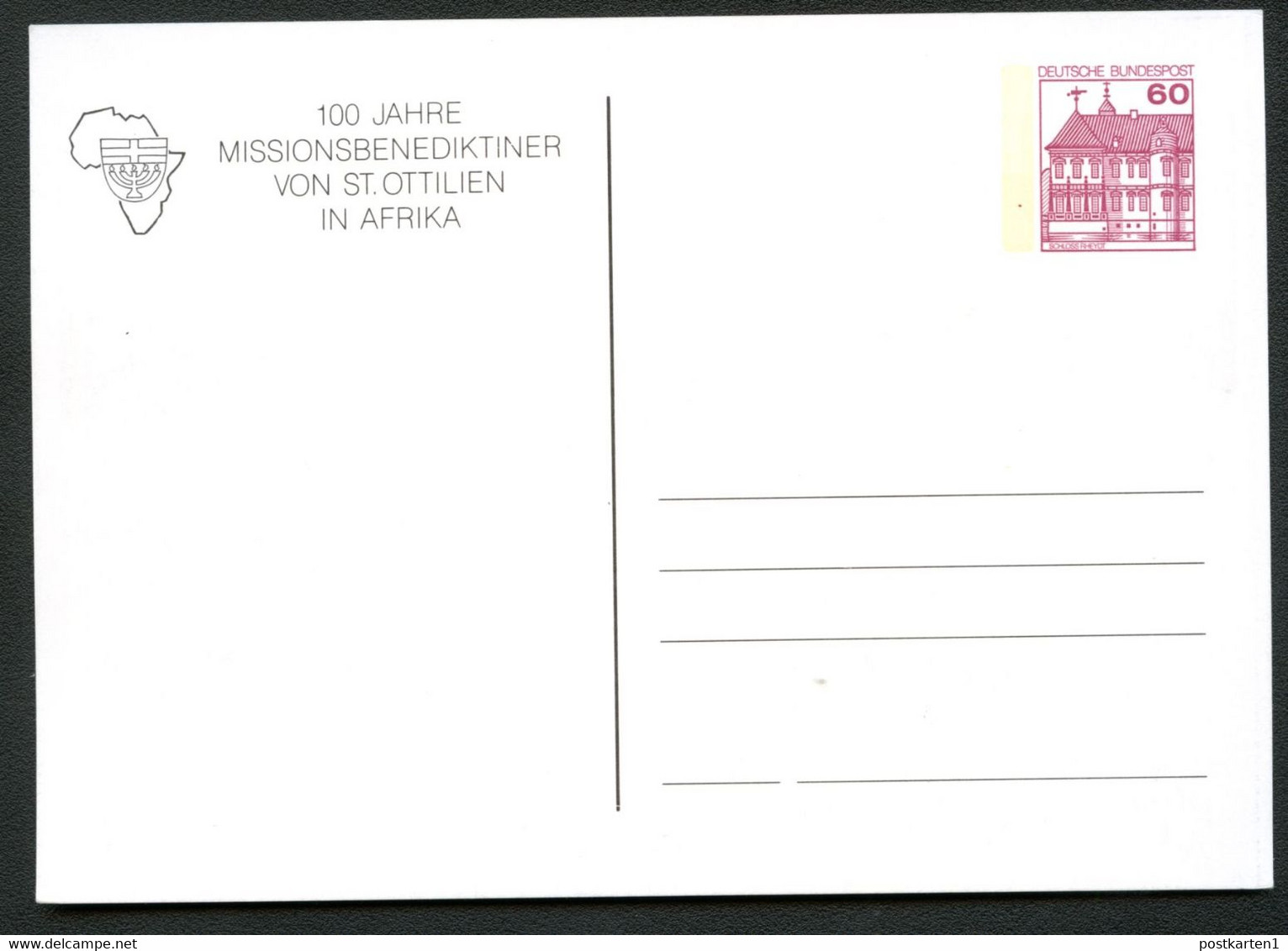 Bund PP106 B2/053 MISSIONSBENEDIKTINER AFRIKA DARESSALAM St. Ottilien 1987 - Privé Postkaarten - Ongebruikt