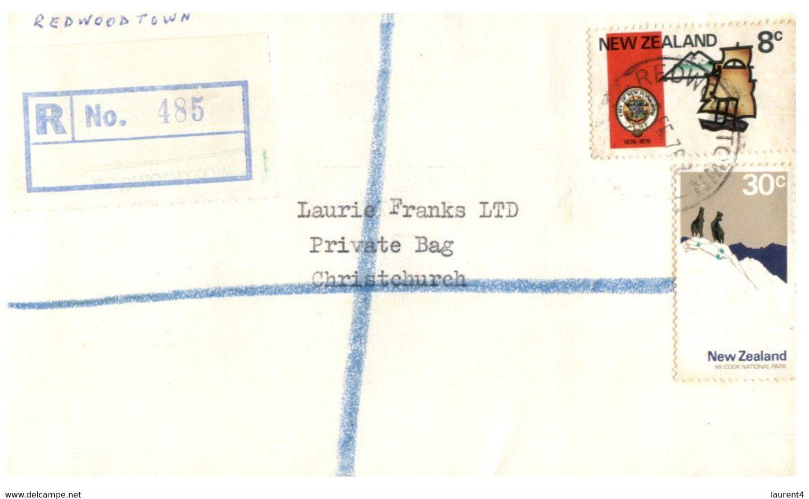 (OO 1) Registered Letter Posted Nº484 Within New Zealand (1970's) - Lettres & Documents