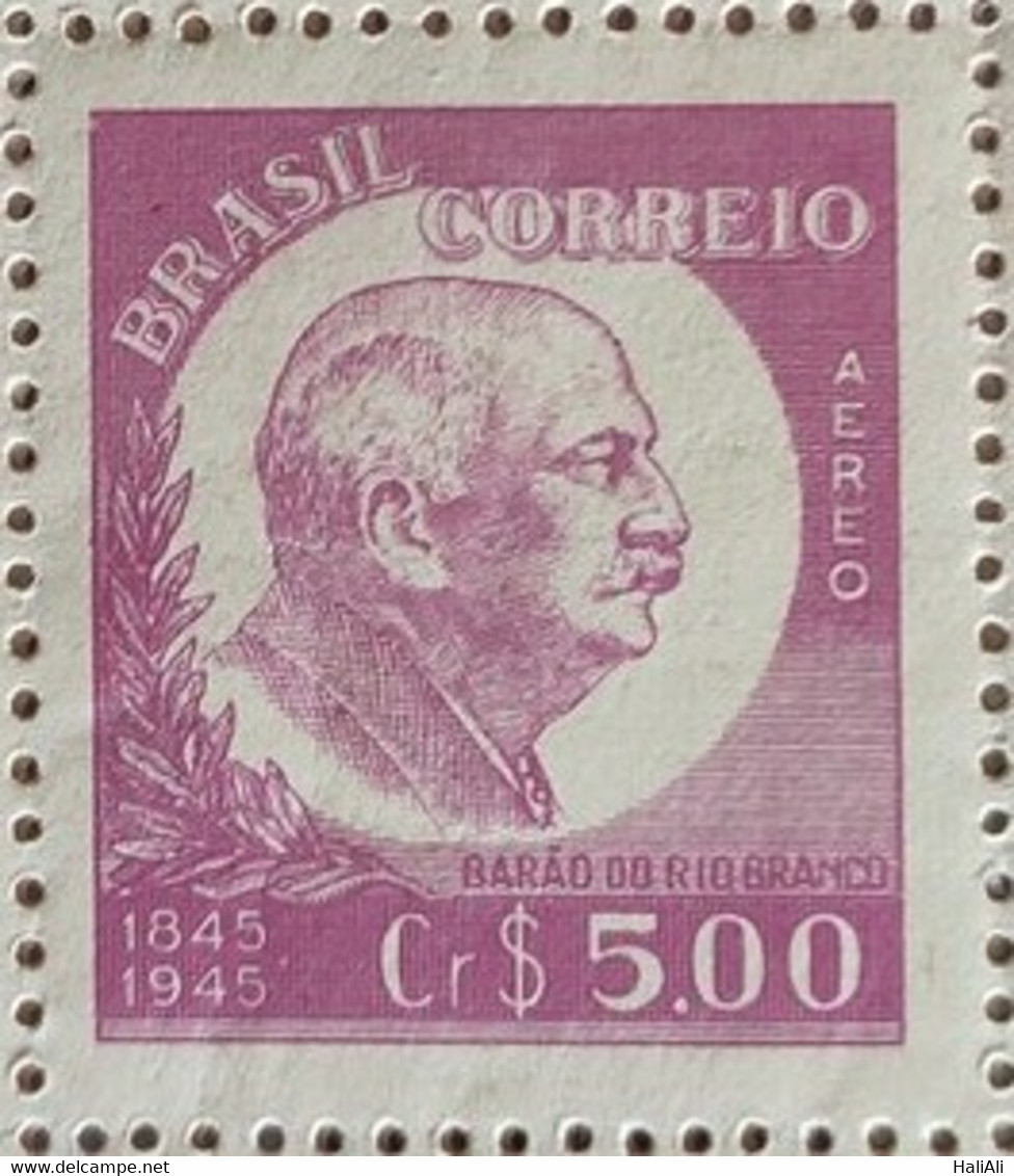 A 60 Brazil Stamp Centenary Jose Da Silva Paranhos Barao Do Rio Branco Diplomacy 1945 - Other & Unclassified