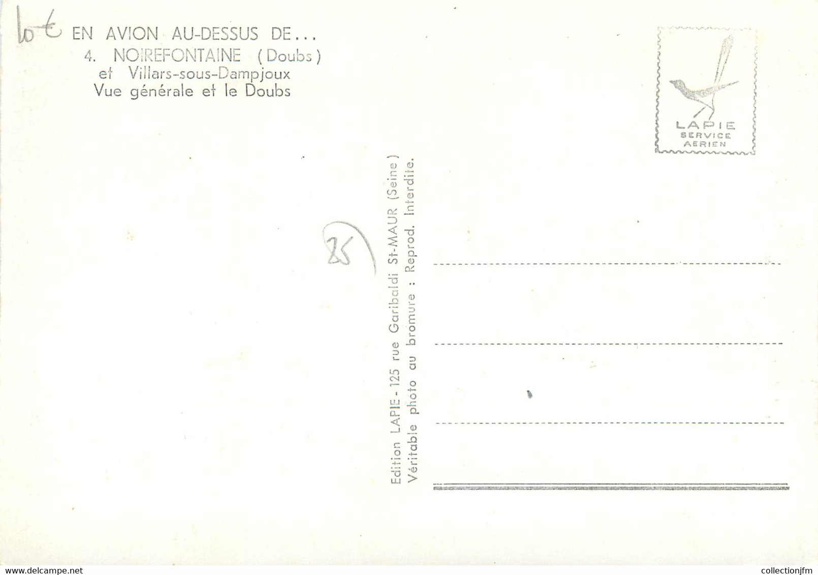 CPSM FRANCE 25 " Noirefontaine, Vue Générale Et Le Doubs". - Other & Unclassified