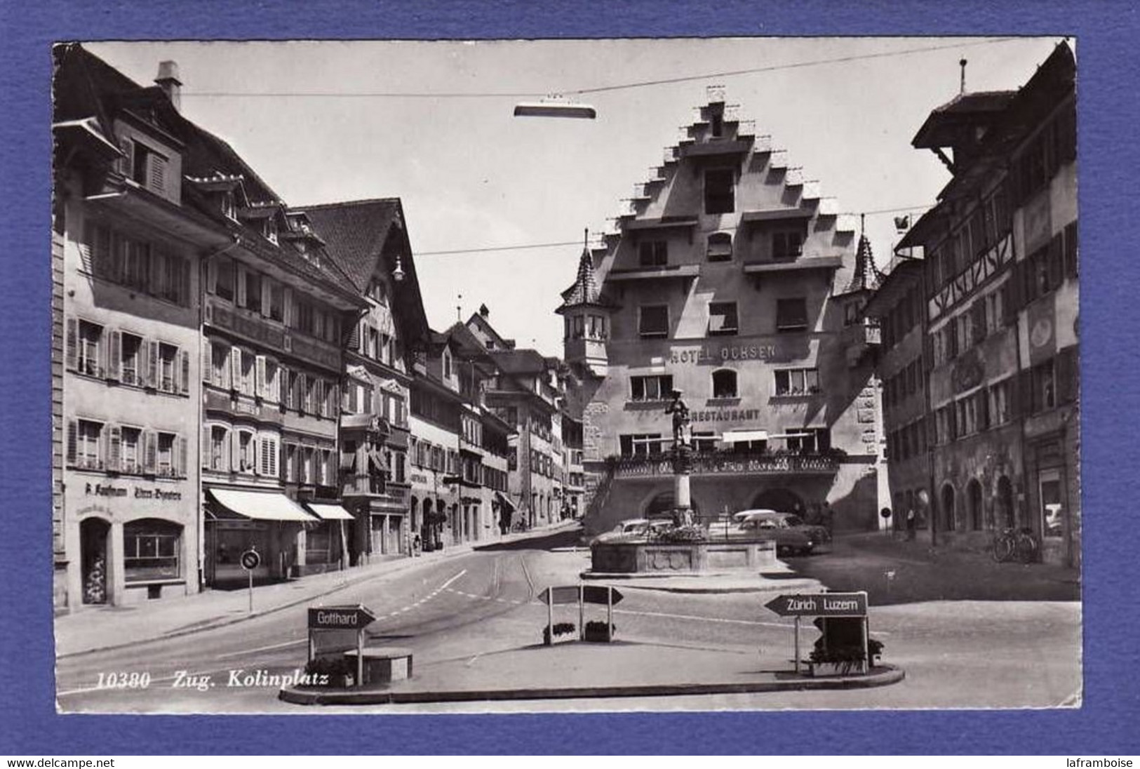 ZUG 1959 Kolinplatz Hotel Ochsen : état: Trés Très Bon :  V849 - Zug