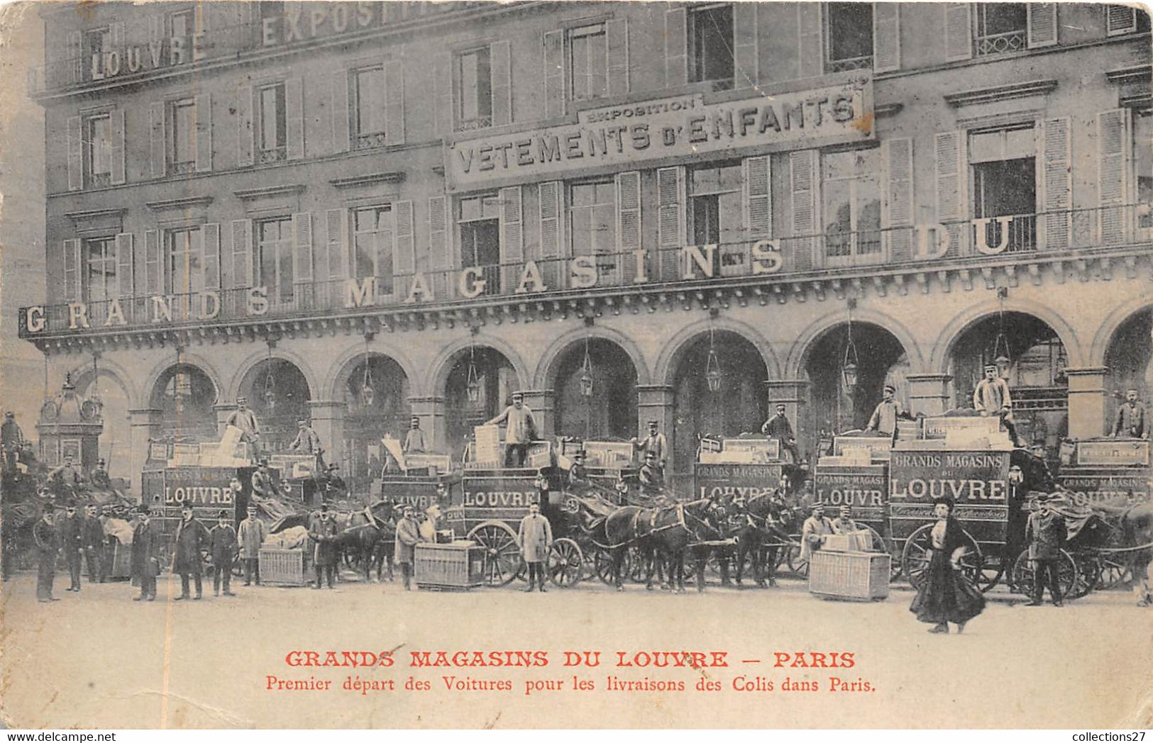 75001-PARIS- LOT DE 19 CARTES POSTALES LES GRANDS MAGASINS DU LOUVRE