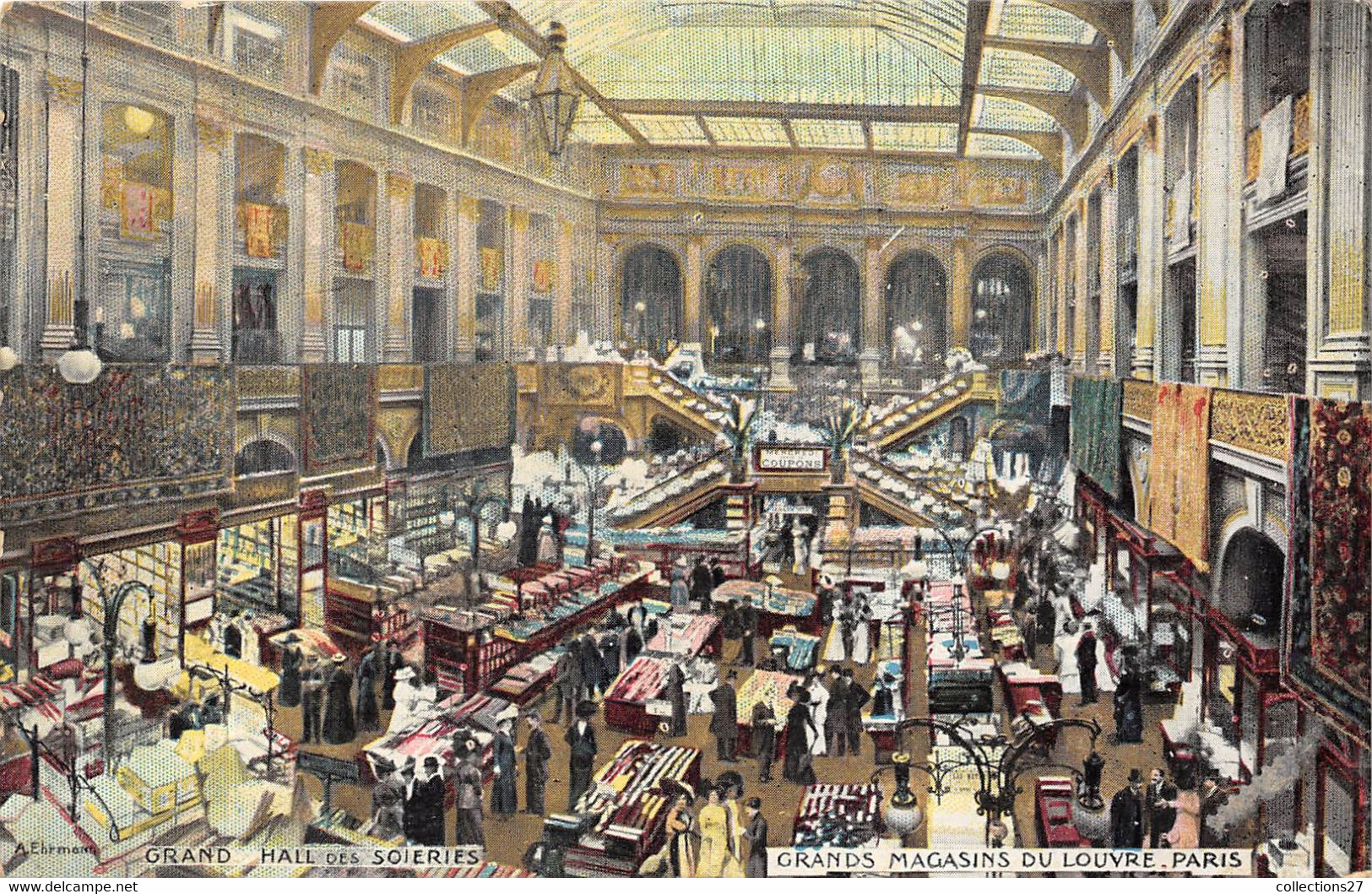 75001-PARIS- LOT DE 19 CARTES POSTALES LES GRANDS MAGASINS DU LOUVRE