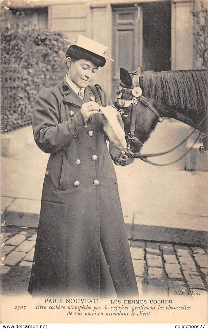 PARIS- LOT DE 12 CARTES POSTALES- LES FEMMES COCHER - Nahverkehr, Oberirdisch