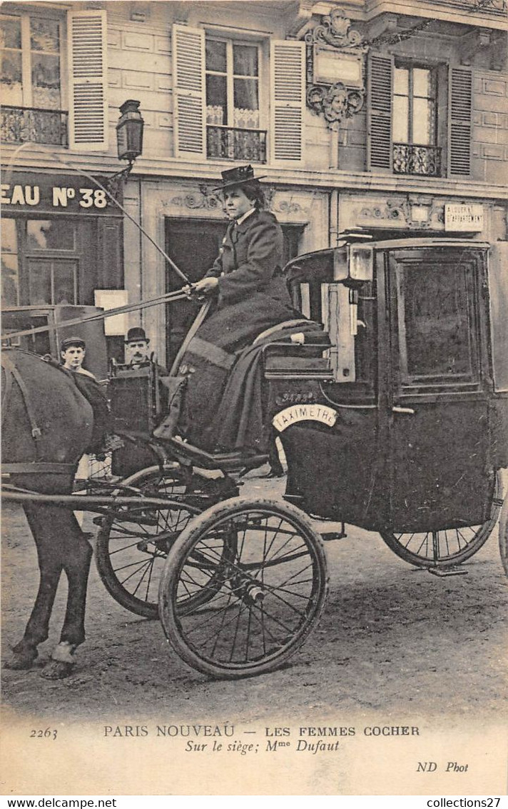 PARIS- LOT DE 12 CARTES POSTALES- LES FEMMES COCHER