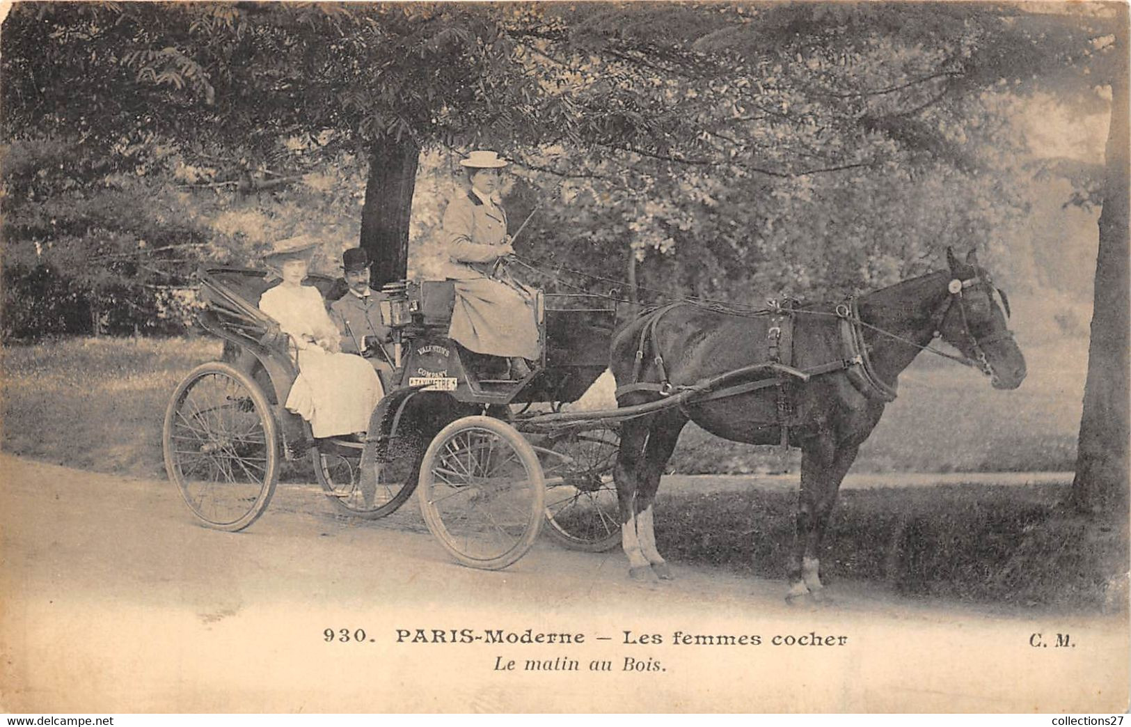 PARIS- LOT DE 12 CARTES POSTALES- LES FEMMES COCHER