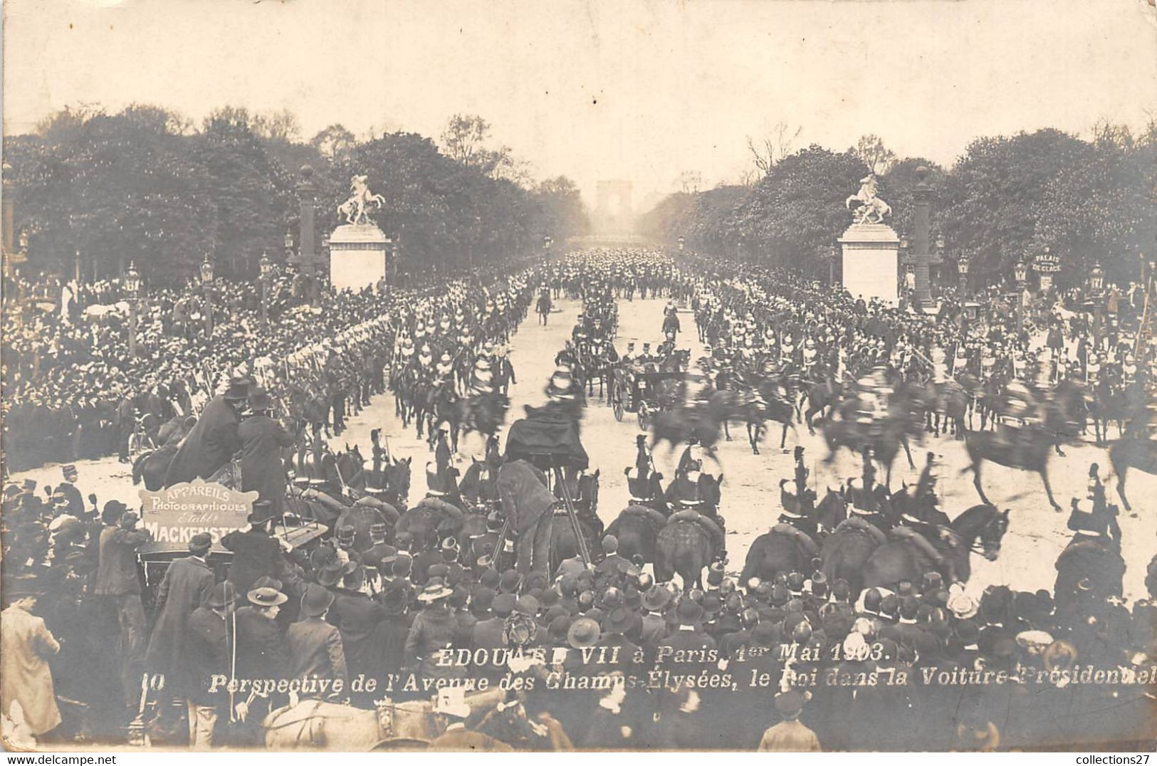 PARIS- LOT DE 5 CARTES PHOTO- EDOUARD VII A PARIS 1903