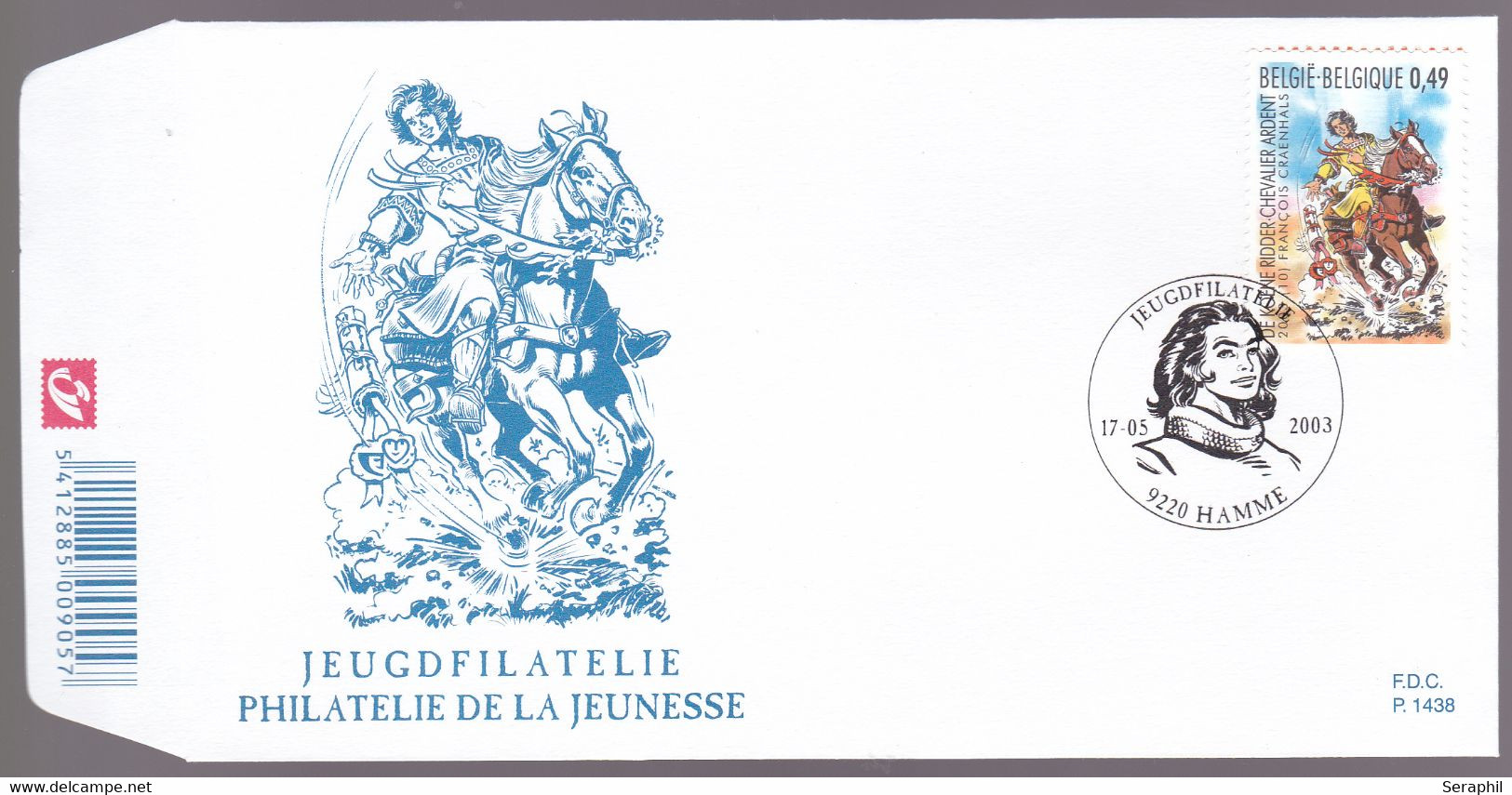 FDC - Chevalier Ardent  -  Timbre N° 3173 - Tampon Hamme - 2001-2010