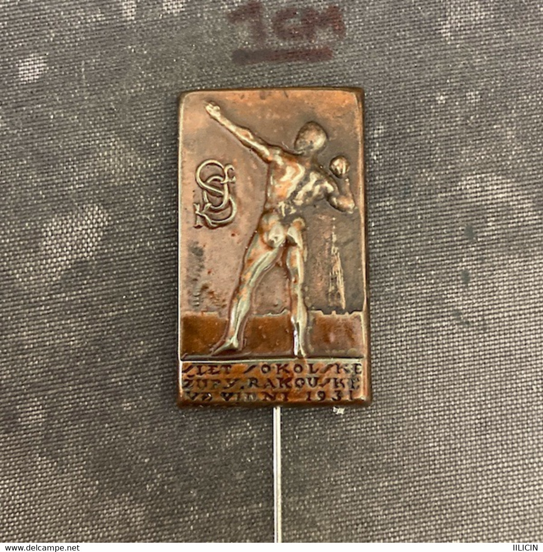 Badge Pin ZN010296 - Gymnastics Sokol Czechoslovakia Austria Zupa Rakouska Wien Vienna 1931 - Gymnastique