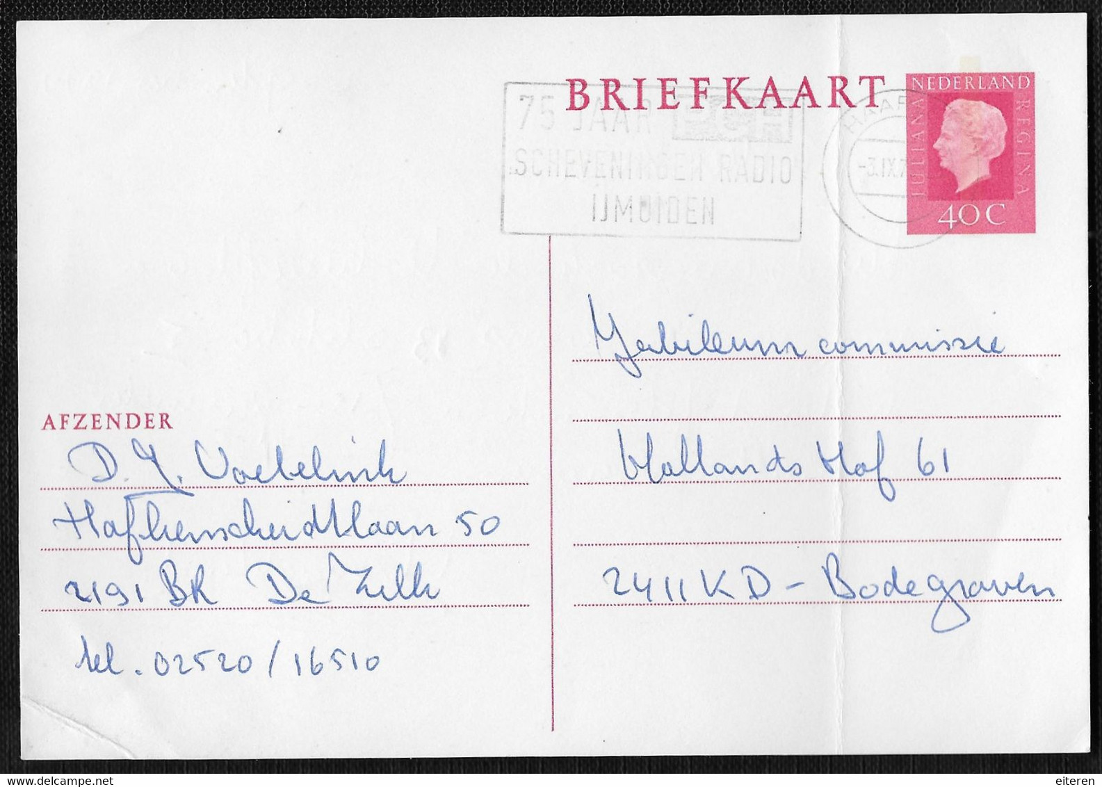 Haarlem: 75 Jaar PCH Scheveningen Radio IJmuiden *) Zwakke Afdruk! - Postal History