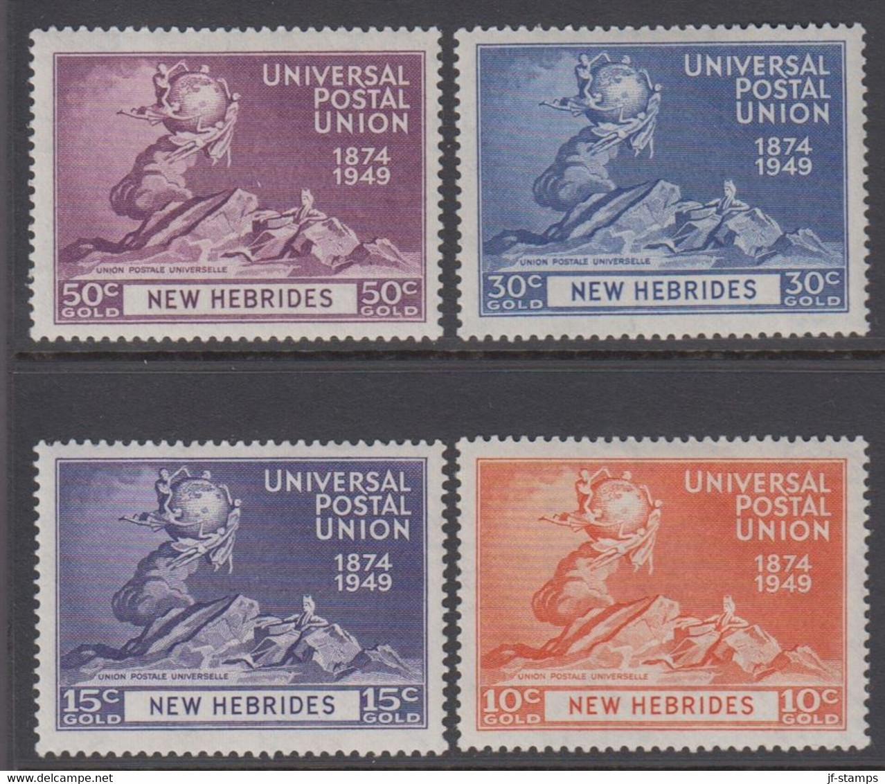 1949. NEW HEBRIDES.  British Issue.  UPU Complete Set With 4 Stamps.  (Michel 133-136) - JF418372 - Neufs