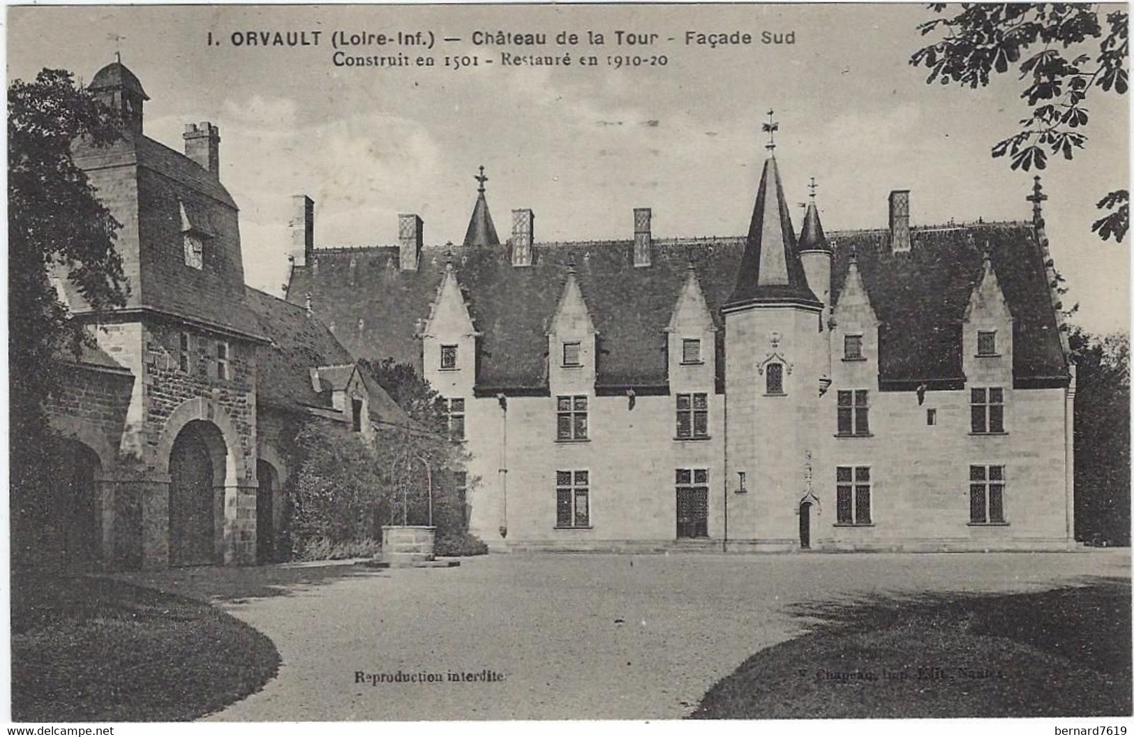 44   Orvault  - Chateau  De La Tour Facade Sud - Orvault