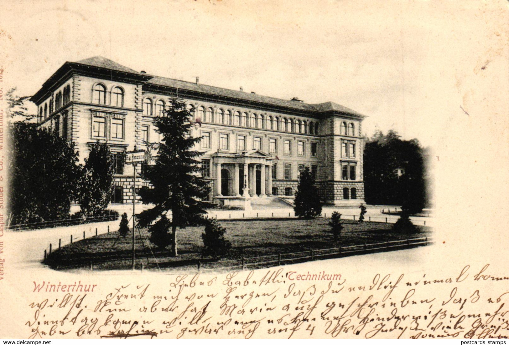 Winterthur, Technikum, 1901 Nach Oerlikon Versandt - Oerlikon