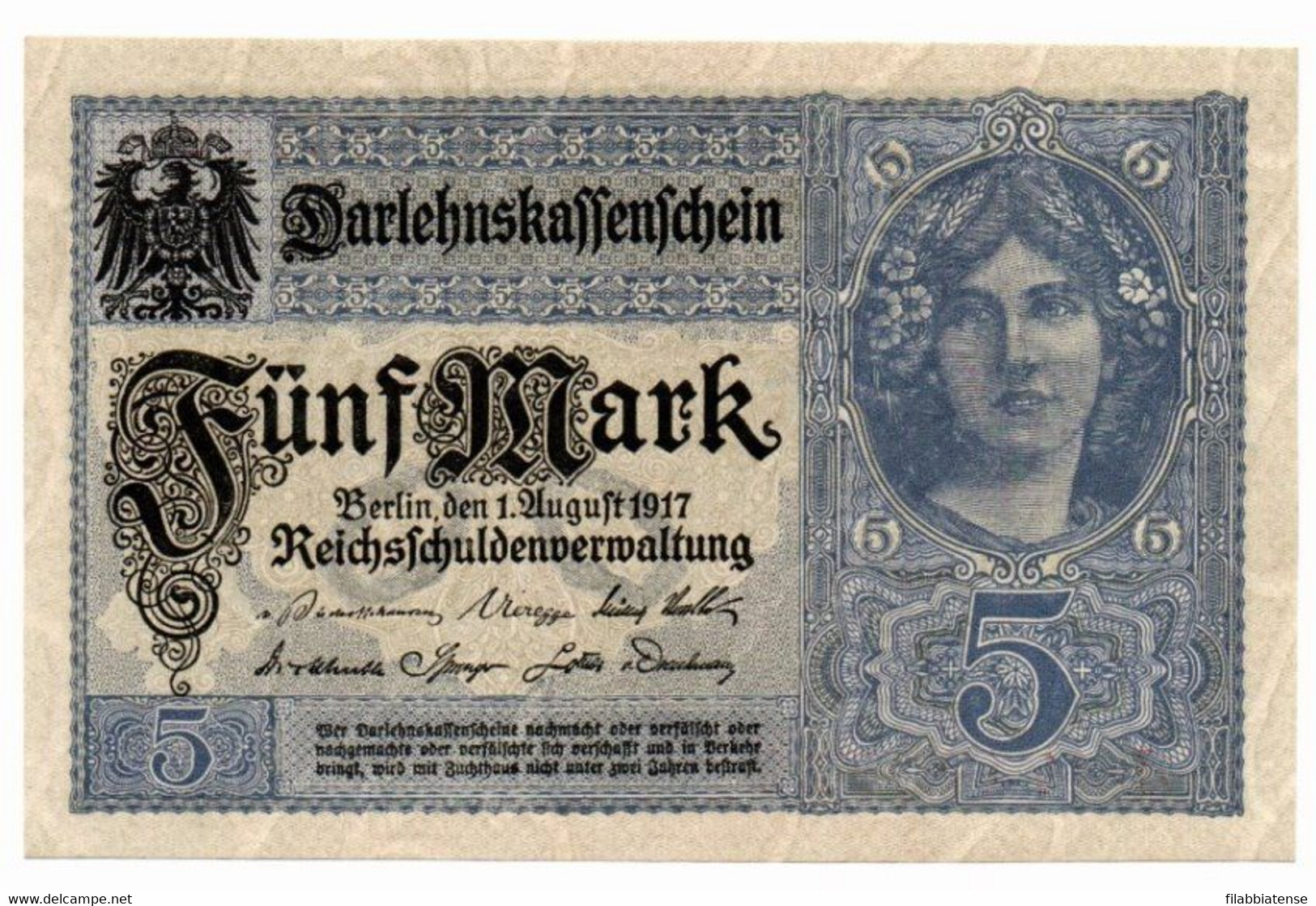 Germania - 5 Mark 1917    +++++++ - 5 Mark