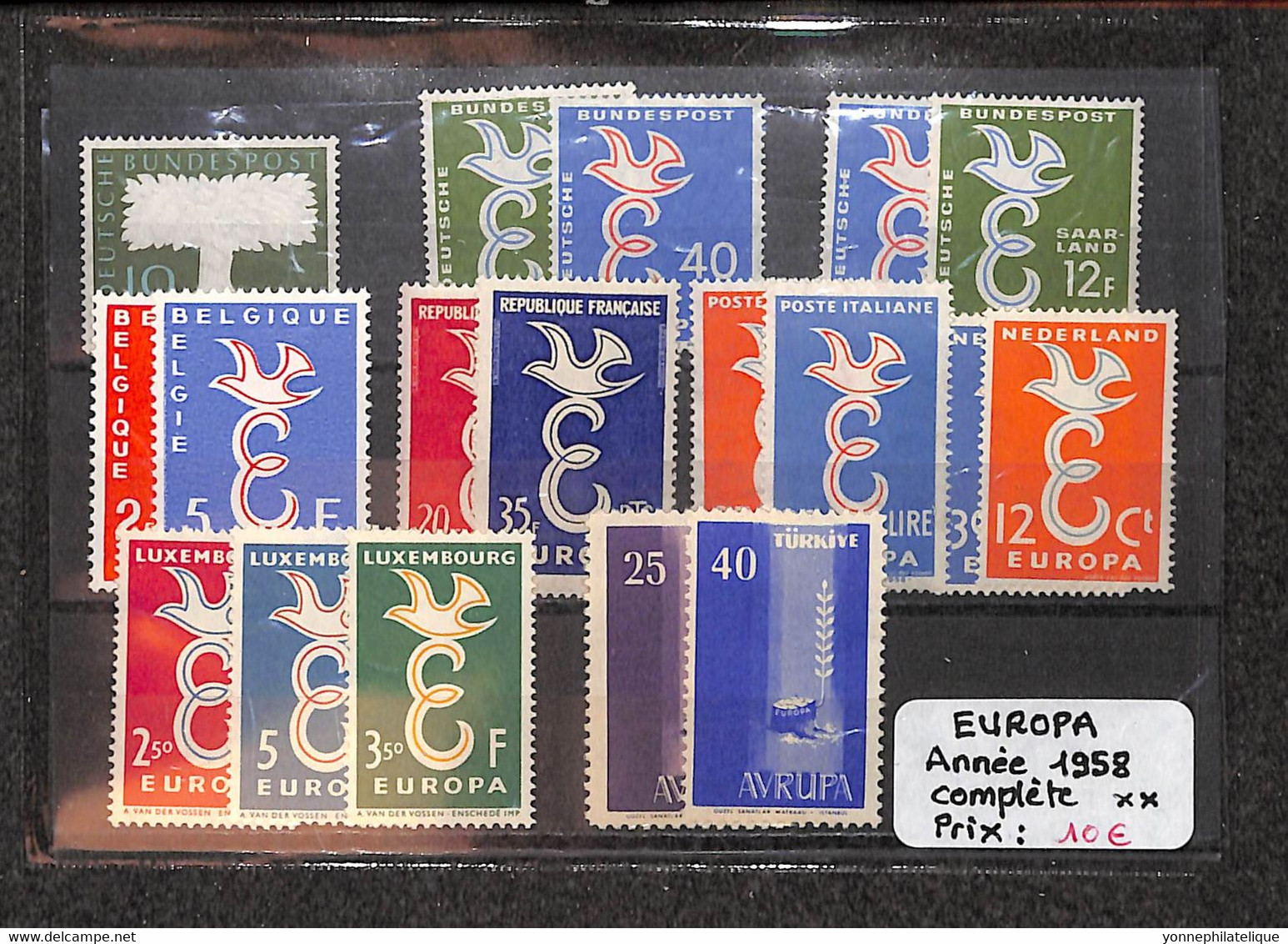 EUROPA - Année Complete 1958 Xx (neufs Sans Charnières) - 1950-1959